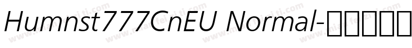 Humnst777CnEU Normal字体转换